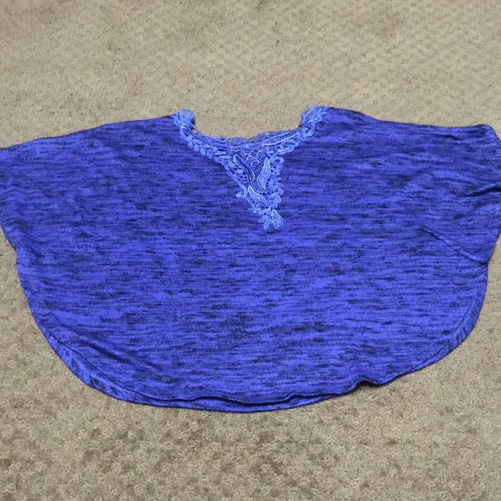 Blouse Girls size Large cute blousy shirt EUC